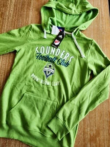 NEW Adidas MLS Seattle Sounders Hoodie Women's S Small Green Fleece Sweatshirt - Picture 1 of 4