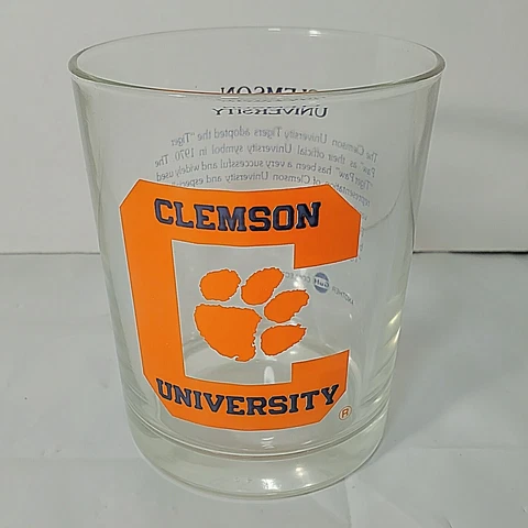 Clemson University BP Gulf Oil Division Tiger Paw Story 12 Ounce Glass Vintage Cover