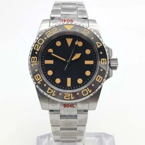 40mm Black Orange Green Lume Dial Sapphire Glass 20ATM NH35A Automatic Watches - Picture 1 of 10
