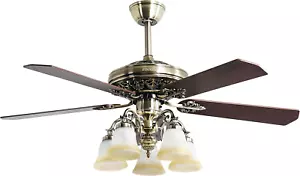 Indoor Ceiling Fan Light Fixtures LED 52 Ceiling Fans for Bedroom,Living Room,Di - Picture 1 of 9