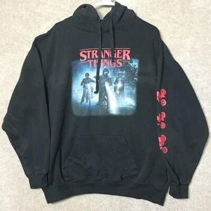 Stranger Things Mens Hoodie Size 2XL Netflix Official Black Pullover Sweatshirt - Picture 1 of 12