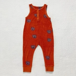 Hugo Loves Tiki Terry Long Leg Romper, Berries - Picture 1 of 3