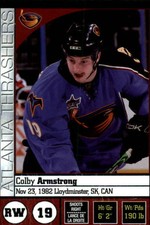 2008-09 Panini Stickers Atlanta Thrashers Hockey Card #4 Colby Armstrong