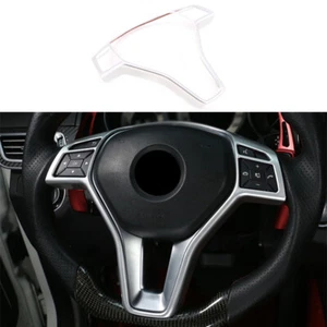 For Benz E-Class W212 2011-2015 Matte Silver Interior Cover Steering Wheel Trim - Bild 1 von 12
