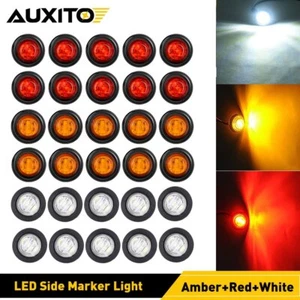 30PCS Red+Amber+White LED Side SMD Bullet Marker Light Fit Truck Pickup Trailer - Foto 1 di 12