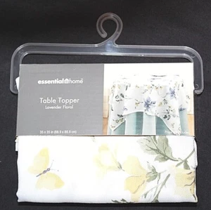 Essential Home Lavender Floral Table Topper 35 x 35" - Picture 1 of 3