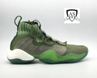 New Adidas PW Crazy BYW PRD Men's Basketball Shoes 6.5, 7, 8.5 Green  EG7729 - Image 1 of 4
