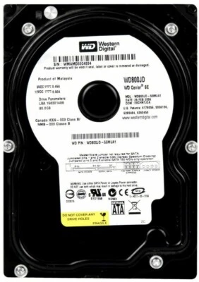 Western Digital Caviar Se 80Gb Wd800jd 7200 Rpm 8Mb Cache Sata Ii 3.5 Inch - Image 1 of 3