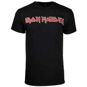 Iron Maiden Distressed Logo Herren T-Shirt - Schwarz - Bild 1 von 8