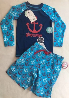 Conjunto de protección contra erupciones Hatley Boys Top y baúles ancla náutica talla 5 años Foto 1 de 4