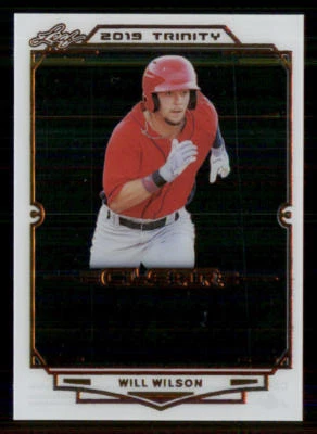 2019 Leaf Trinity Clear AUTO #CAWW1 Will Wilson - Image 1 of 2