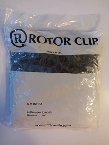 Rotor Clip C-112ST Retaining Rings 1-1/8” External Black Phosphate 500 Pcs - Picture 1 of 5