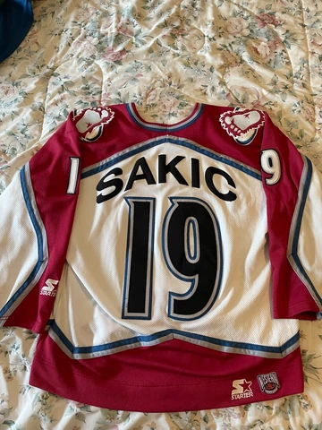 Joe Sakic Colorado Avalanche Starter Vintage Hockey Jersey (Size: L) Cover