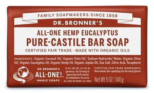 Dr Bronner Org Eucalyptus Soap Bar 140g - Picture 1 of 1