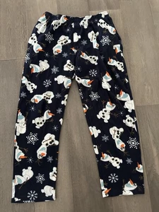 Disney Frozen Olaf Pigiama Pantaloni Donna Grande Pile Pupazzo di Neve Invernale Caldo Accogliente - Foto 1 di 12