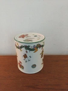 Spode Christmas Toys China Spardose Höhe 12 cm Durchmesser 10 cm, Vintage Original - Bild 1 von 11
