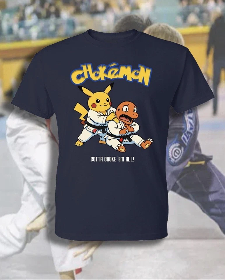 Camisa Chokemon Jiu Jitsu - Juvenil Pequeña BJJ Idea de Regalo de Navidad Xbox Pikachu Pokemon Foto 1 de 2