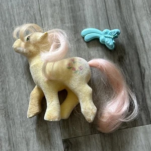Vintage My Little Pony MLP G1 So Soft Posey Flocked SS Tulips Original Comb - Picture 1 of 14