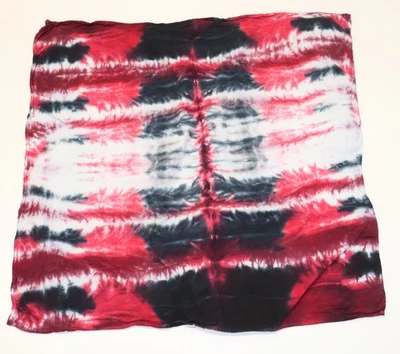 Bandana Tie Dye 21" x 21" Rojo Neumático Pisada 100% Algodón Foto 1 de 3