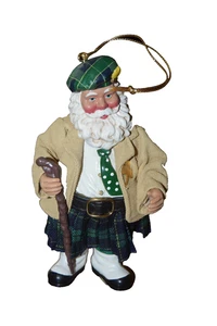 Vintage 2000 Clothtique By Possible Dreams IRISH SANTA ORNAMENT - Picture 1 of 3