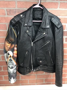 Giacca di pelle vintage HD Frontiers pelle meccanica arancione arte Harley Davidson HD - Foto 1 di 12