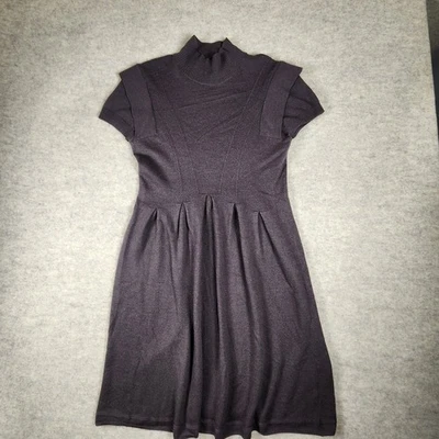 Vestido Antonio Melani M Mezcla Lana Marrón Plisado Elastizado Negocios Informal Cápsula  Foto 1 de 4