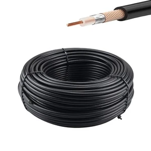 RG58 Koaxialkabel 164 Fuß 50 Meter Verlustarm 50 Ohm Antennenkabel für Amateurfunk... - Bild 1 von 5