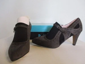 NIB Bellini FAB! Gray Suede Parma Pointed Toe Pumps w Zip Closure Size 12 - Picture 1 of 8