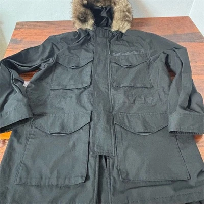 Coach Men's Black Parka M with Removable Hood Winter Casual - Image 1 of 4