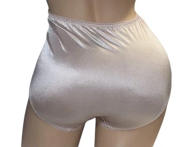 Bragas VANITY FAIR Rosa Brillante Satén Cintura Alta Sissy Para Mujer M/6 Nuevas Sin Etiquetas Foto 1 de 4