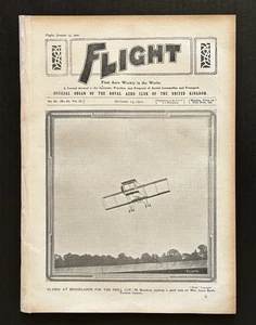 1910 FLIGHT MAGAZINE - OCTOBER 15, 1910 - SCARCE AVIATION MAGAZINE - Foto 1 di 8