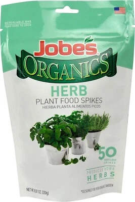 Jobe's 06127 Organic Herb Plant Food Fertilizer Spikes , 4-3-3 , 50 Pack - Image 1 of 4