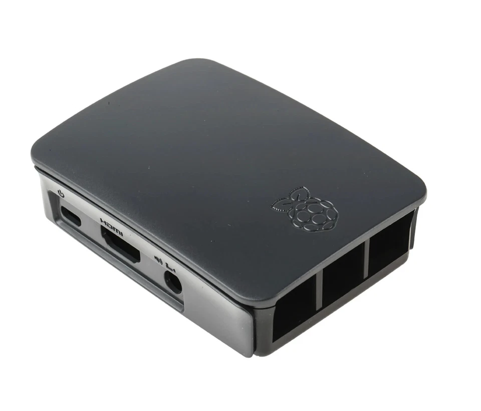 CONTENITORE CUSTODIA UFFICIALE RASPBERRY PI 3 MOD B NERO - COVER RIMOVIBILE - Immagine 1 di 1