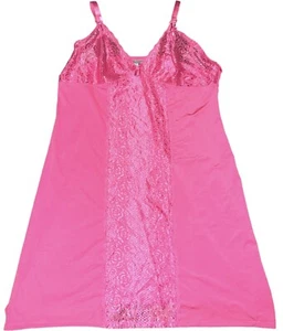 Avenue Body Nightgown Pink Stretch Lace Floral Chemise 18/20 Bow - Picture 1 of 6