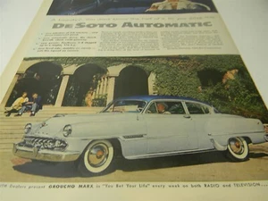 Vintage 1950s Desoto Man Cave Print Ad 5G3 - Picture 1 of 3