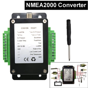 Single Channel NMEA2000/ N2K Converter 0-190ohms Up To 13 Sensor For Marine Boat - Foto 1 di 11