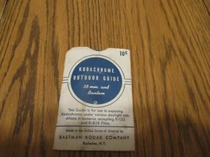 Kodak Kodachrome Outdoor Guide for 35 mm. and Bantam Cameras - Picture 1 of 4