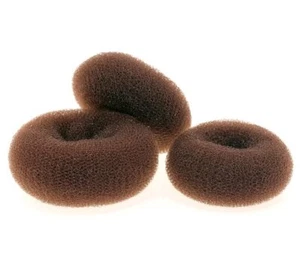 3PCS Bun Maker Set Small Medium Large 2-4" Hair Donuts for Ballet Brown - Picture 1 of 5