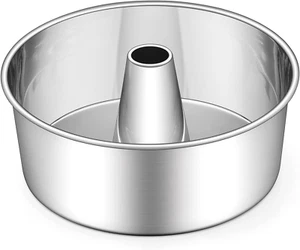 Angel Food Cake Pan, 10-Inch Stainless Steel Tube Pan for Baking Pound Chiffon C - Picture 1 of 7