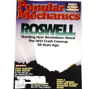 Popular Mechanics Magazine July 1997 Roswell UFO Crash Coverup Great Fireworks - Picture 1 of 6