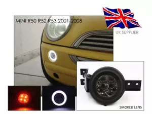 2001-2008 MINI COOPER S R50 R52 R53 VOLL LED VORNE HALO FELGENLEUCHTEN - GERÄUCHERT - UK - Bild 1 von 8
