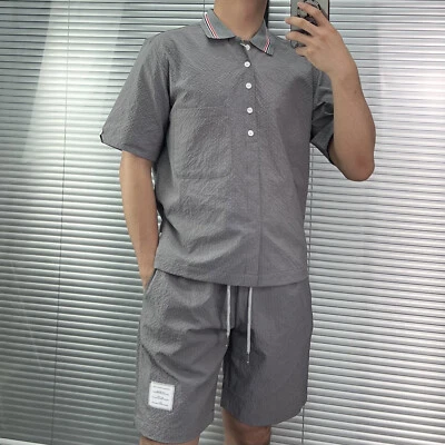 Pantalones cortos informales cómodos clásicos a rayas nuevos de verano Thom Browne para hombre/mujer Foto 1 de 4