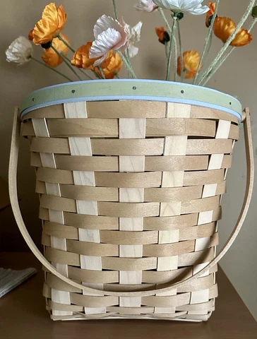 EUC Longaberger 2011 Earth And Sky Hanging Basket No Signs Of Wear/Use! Cover