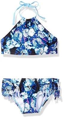Kanu Surf Girls' Mahina Halter Bikini 2-Piece Swimsuit Blue Size 10 - Image 1 of 2