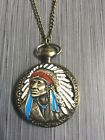 Native Indian Colorful Pocket Watch on a 30" Chain Necklace Beauty Perfect Gift