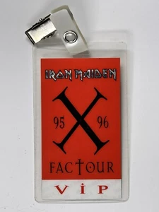 Iron Maiden Blaze Bayley Passer Original Vip Utilisé Stratifié X-Factor Tour - Picture 1 of 16