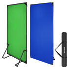 Neewer 1x2m Chromakey Green Chromakey Blue Backdrop with Background Banner Stand