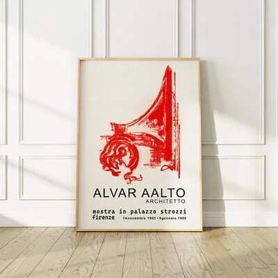 Alvar Aalto 1965 Architecture Exhibition Poster, 24"x36" (61x91cm), No Frame - Image 1 of 4
