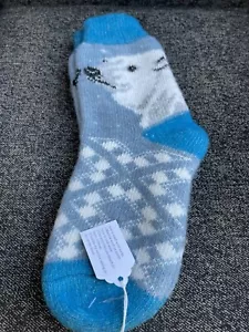 Women's socks, Wool 100%, warm, print Bear, Size 9-10 - Picture 1 of 4