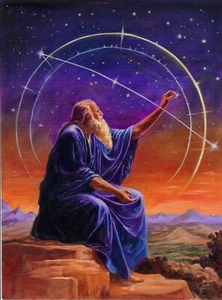 original painting 30 x 40 cm 30BO art oil paints modern Esoteric Saturn - Picture 1 of 3